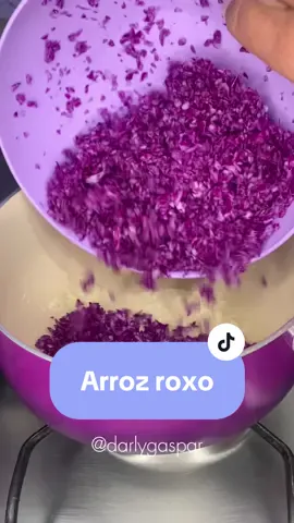 Arroz roxo💜 #arroz #receita #donadecasa #asmrsound #satisfyingvideo #viral 
