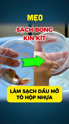#mẹovặt 326 | Cách rửa sạch tô hộp nhựa dính dầu mỡ | How to Clean Grease Stains on Plastic Containers #tips #DIY #lifehacks #meovat #meohay #meovatcuocsong #huongdan #cachlam #kienthuc #meo