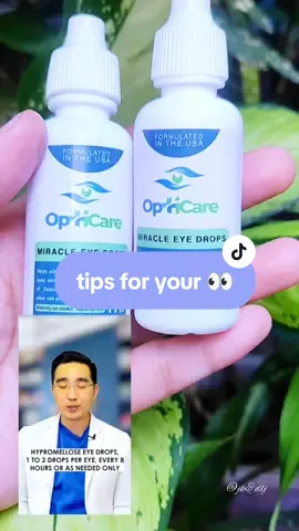 tips for your eyes 👀 by Dr. kalimanguru @opticareph19  #eyecare #eyedrops #opticaremiracleteardrop #tiktokaffiliatemarketing #affiliatemarketing 