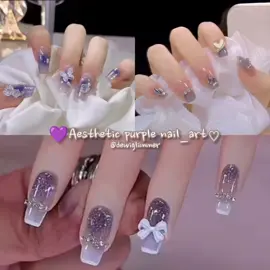 💜purplee loverss mana niiihh??💜 #NailArt #KoreanStyle #Aesthetic #fyp #fypシ #fypviral #cute #nailartcute #aestheticnailart #recomendation #girl #kukupalsu #kukupalsumurah #socute