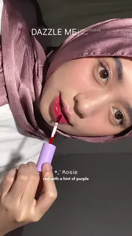secantik itu dan ini super stainn‼️ aku paling suka yg rosiee ampe punya 2 😩💗💌 #dazzleme #dazzlemeliptint #born2dazzle #lipstain #liptintviral #liptintmurah 