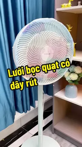 Giải pháp an toàn cho trẻ nhỏ khi chơi gần quạt - Lưới bọc quạt có dây rút #luoibocquat #dodungtienich 