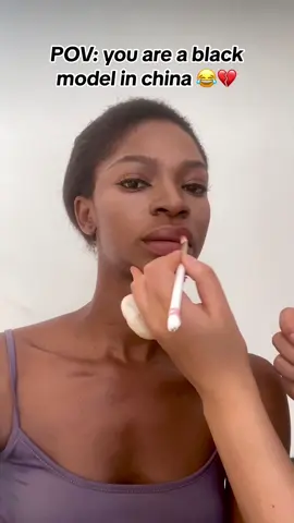 What would you do if the make up artist do you dirty like this? 🫢😂 #foryou #fyp  #blackmodelsmatter #modeltiktok #modellife #capcut #xyzbca #travel 