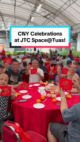 Capturing memorable moments in our Lunar New Year celebrations at JTC Space@Tuas with our migrant brothers! Wishing everyone a year of happiness and prosperity in the year of the dragon!  #ChineseNewYear #MigrantCommunity #Celebration #yearofthedragon 