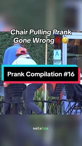 Guy pulls peoples chair as they sit down #fyp #pranks #harmless #viral #funnyvideos 