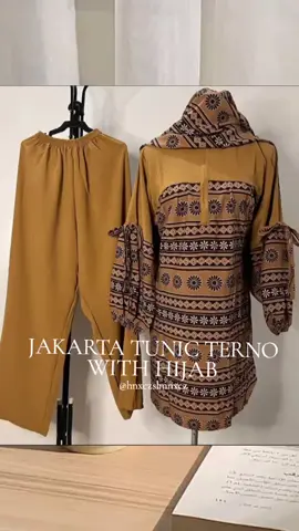 JAKARTA TUNIC WITH HIJAB😍 #jakartatunic #outfitideas #outfitideasforyou #muslimtiktok #ternooutfit #fypシ゚viral #hijabi #tunicset #foryoupage #muslimah #aesthetic #goodquality 