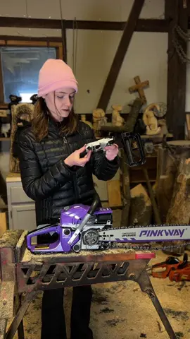 It was a bugger to put together. 😄  #chainsawjenna #chainsaw #blade #chain #bluecollar #woodworker #amazon #puppy #woodworking 