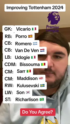 Can I Improve Tottenham’s Starting 11 2024 #footballtiktok #football #prem #pl #fyp #viral #england #tottenham #chelsea #liverpool #arsenal #manchesterunited #barcelona #realmadrid 