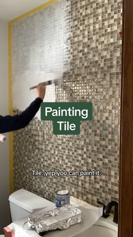 You can, and it will last!  🎉  Whether you’ve got wall tile like mine, a kitchen backsplash, or some other tile accent you’re not loving, paint is an easy and effective way to change the look until you’re ready to replace it! The mosaic tile in my bathroom was so busy that I didn’t ever like going in there.  Painting it two years ago made all the difference in the world. Even though someone told me it looks like a hospital bathroom now, I still like it so much more. 😂 If you want to learn how to paint tile, you can find the blog tutorial post in my profile.  Finally, this technique isn’t for wet areas like a tub or shower surround. For those surfaces you’d need to use an epoxy tile paint. (I have a tutorial on that though, too, if you need it!) #paintingtile #paintedbacksplash #bathroommakeoveronabudget 