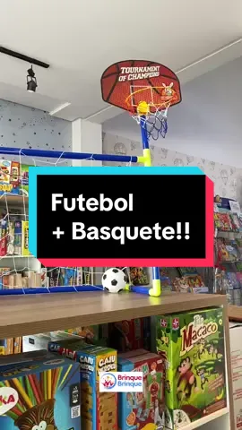 🤨 Já pensou em poder jogar futebol com os amigos ou basquete com o mesmo brinquedo?  🤩 Com a TRAVE GOL 2 EM 1 BASQUETE é possível! Ele vem com acessórios, incluindo uma bola de basquete, uma bola de futebol e uma bomba. 🥰 Além disso, ele é prático de montar e desmontar. Sua brincadeira onde você quiser! 📞 Nos chame no WhatsApp e saiba mais (45)99987-7074
