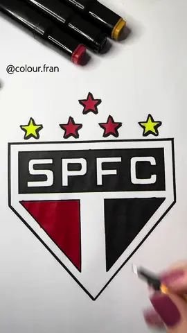 São Paulo 🔴⚪️ #coloring #drawing #satisfying #fy #saopaulo #time #tricolor 