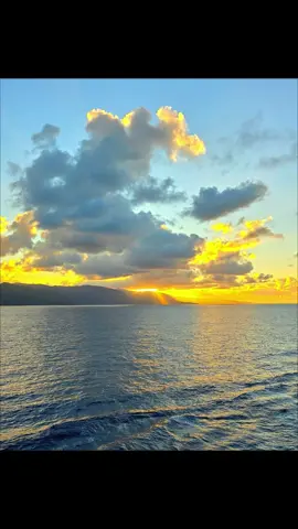 Sunset in Haiti today. #caribbean #openwater #MentalHealthAwareness #cruisetok #royalcaribbean #sunset 