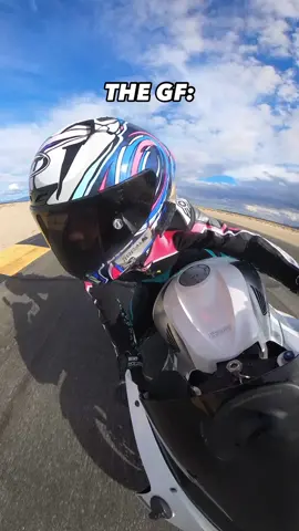 Hes the fast one in our relationship 😂 #trackday #racer #kythelmet 