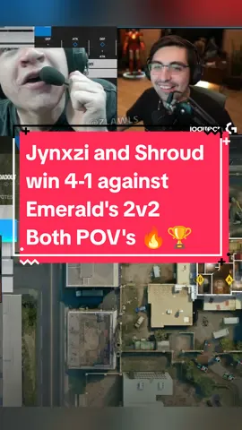 Jynxzi and Shroud win 4-1 in a 2v2 against Emerald players 🏆 #jynxzi #shroud #twitch #rainbowsixsiege #rs6 #gaming #2v2 #fyp 
