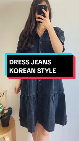 DRESS JEANS WANITA #dressjeans #dressjeanskekinian #dasterdenimkoreanstyle #fypシ゚viral 