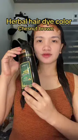 Herbal hair dye chesnut brown 🥰🥰🥰#herbalhairdyeshampoo #haircolor #fyp 