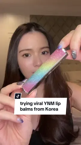 finally trying the viral YNM rainbow honey lip balm 🥹 in college I dreamed of having this. the fresh green & candy glow balms are also sooo moisturizing #ynm #ynmlipbalm #ynmrainbow #rainbowlipbalm #lipbalm #rekomendasilipbalm #koreanlipbalm 