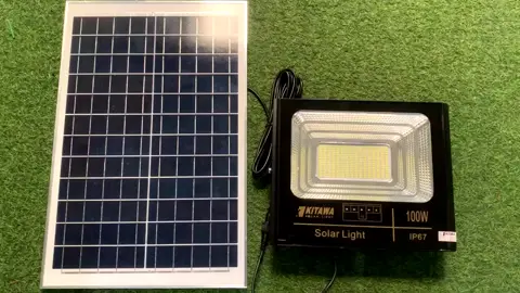Đèn năng lượng mặt trời Kitawa 100w. #kitawa  #dennangmattroi  #đèn năng lượng mặt trời 100ư nhôm #100w 