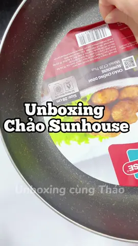 Chảo chống dính vân đá sunhouse #xuhuong #unboxing #review #fyp #chaochongdinh 