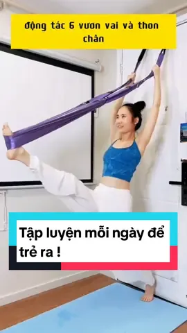 Tận dụng cánh cửa và sợi dây, Bạn có thể tập mà không cần lo lắng trong vòng 200 pound. Mỗi lần luyện tập bạn sẽ trông trẻ hơn #yogatainha #theduc #yoga #huongdanyoga #daydaihotro #learnyoga #daythun #thugian 