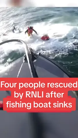 Four people have been rescued after their fishing vessel sank off the coast of Scotland #dailymirror #breakingnews #fyp #northsea #Scotland #sea 