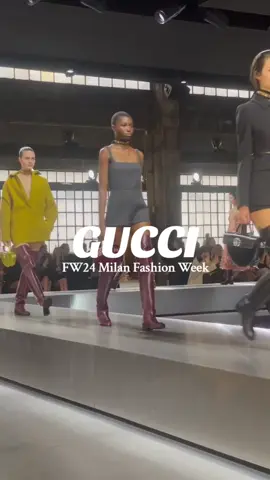 GUCCI FW24 #fashionshow in #milan #gucci #fashion #models #milanfashionweek #TikTokFashion 