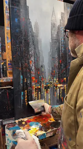 Painting a classic New York taxi scene in oils 🌃🎨 #painting #art #artist #artistsoftiktok #artistontiktok #foryou #artok #artwork #newyork #nyc #us #usa #painter #artwork #artprocess #artiktok #artistatiktok 
