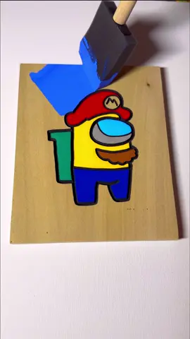 SAtisfying Among Us Art #satisfying #asmr #AmongUs #painting 