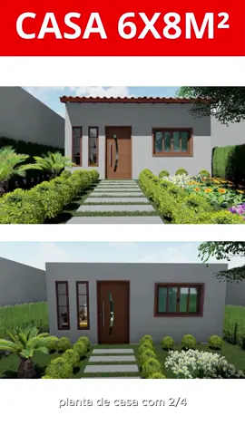 Planta de casa 6x8m ideal para aqueles que buscam ideias de plantas de casas pequenas. 😍❤️ Fachada de casa pequena para vc que quer construir uma casa em terreno pequeno ou casa minimalista em 2024. Projeto de Arquitetura de casa térrea de baixo custo. Planta de casa de campo para vc se inspirar e ter como inspirações de casas de campo ou casas de sítio. Linda planta de casa de sitio. Plano de casas pequenas. #casa #casas #arquitetura #casasimples #casapequena 