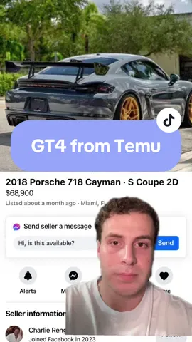 Temu lookomg GT4 #porsche #gt4 #greenscreen #trending #fyp #cars 