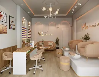 Thiết Kế Không Gian Tiệm Nails  Phương Án Thi Công Hin Nails & More #Spa #xuhuong #65cantho #decor #banghieudep #nails 