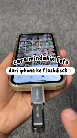 Cara mudah mindahin foto dari iphone ke flashdisck😍✨ gak khawatir lagi hp penuh deeeh #otgiphone #mindahinfotodariiphone 