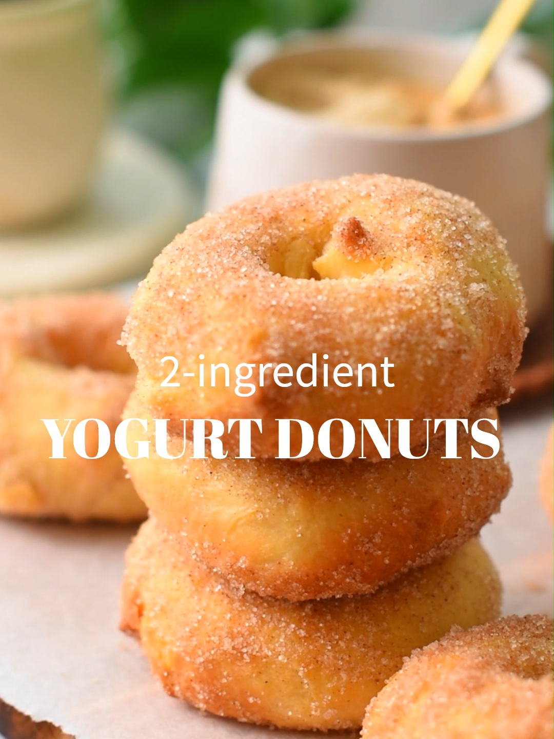 2 ingredients Donuts yes please! 🍩 Recipe on my blog : https://www.theconsciousplantkitchen.com/2-ingredient-donuts/ #healthyrecipes #healthydesserts #2ingredients #donuts