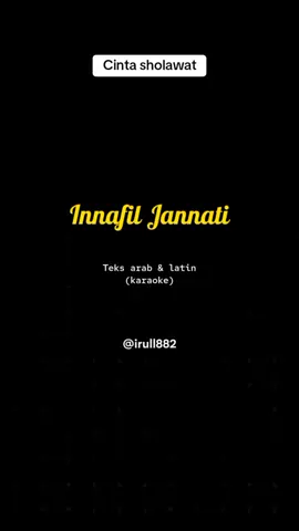 Innafil Jannati (karaoke) #karaokefull🎤🎤 #lirikkaraoke #karaoketime #sholawatviraltiktok #innafiljannati #cintasholawat 