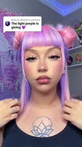 Replying to @alieneve Cotten Candy Vibes #arcticfox #purplehair #pinkhair #fyp 