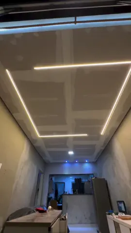 1, 2, 3 🤩🔥 Teto de Drywall com Perfil Led  #tetodrywall #drywall #rebaixamentodeteto #forrodedrywall #led #iluminacao #rebaixamentodegesso #perfilled 
