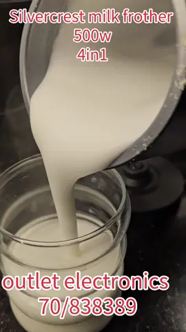 Silvercrest milk frother  4in1 500w to order 70/838389 #kitchenutensils #kitchenappliances #kitchenware #awada #awadaelectronics #milkfoam #foaming #milkfrother #frother #electronics #homeelectronics #steam #