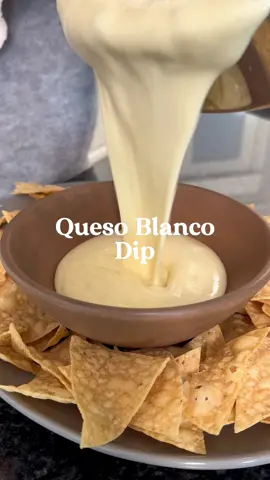 My Queso Blanco is creamy, rich, and way better than any restaurant queso I've ever had. Serve with your favorite chips and enjoy!  Grab the full recipe at the link in my profile.  #mexicanfood #quesorecipe #appetizers #fingerfood 
