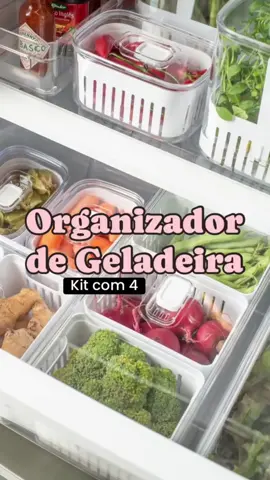Kit com 4 organizadores de geladeira, 3l de capacidade 🤍 comente “eu quero” para receber o link instantaneamente ou clique no link da minha bio!  #organizadores #organizadoresdegaveta #geladeiraorganizada #acheinashopee #achadinhosbaratos #fy #comprinhas #comprinhasonline 