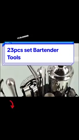 Complete set bartender tools,  #bartendertools #bartender #shakerbar #winemixers #bartenderlife 