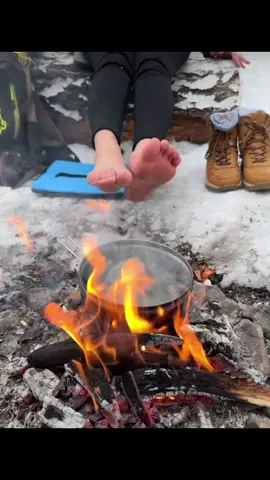 🗿 Wilderness hack: Watch as @🙋‍♀️Marusya Outdoors🏕️ turns survival mode on! Drying wet boots with heated stones - nature's own dryer. #SurvivalSkills #OutdoorHacks #DoomsdayPrepper #WildernessLife #StoneDryer #Preparedness #BootRescue #NatureSurvival #DIYWilderness #ReadyForAnything