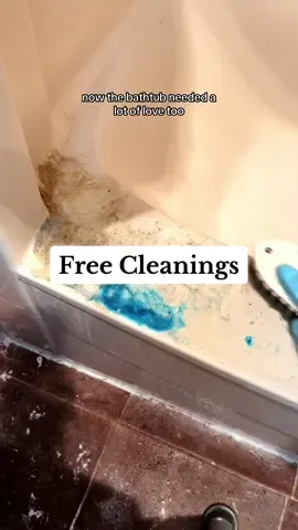 Free Cleaning Bathroom Transformation 🥺💛 This was such a tough clean, the amount of cornstarch that had built up for years in there was unbelievable! That being said- this was one of my favorite cleanings because of how happy they were when I finished! #CleanTok #bathroomcleaning #cleanwithme #motivation 