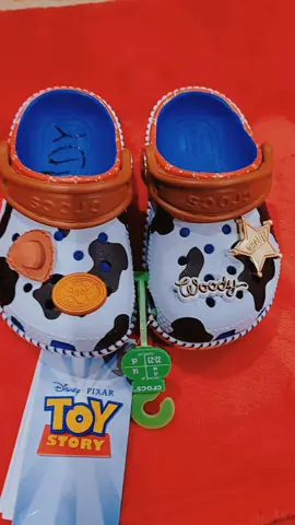 I had to get them! I couldn't resist😬😬#toystory #crocs #woody #cowboy 