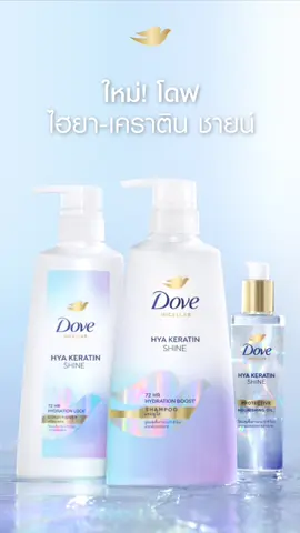 เคล็ดลับผมฉ่ำวาว ใหม่! โดฟ ไฮยาเคราติน ชายน์ เติมความชุ่มชื้น ให้ผมแห้งเสียกลับมาเงาสวยชายน์ฉ่ำ 