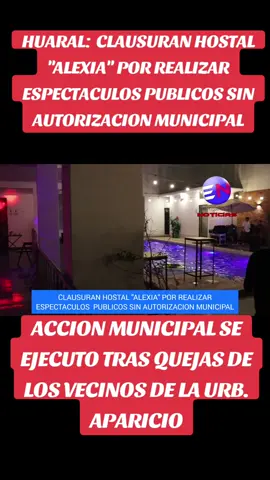 #HUARAL: CLAUSURAN HOSTAL 