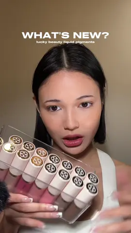 new ethereal liquid pigments from lucky beauty 🤔🤔 #makeup #fyp #beauty 