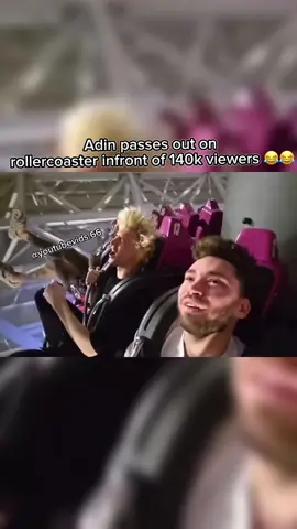 Adin passes out on rollercoaster on his live stream in NYC mall 😂#adinross #adinrossclips #fyp 