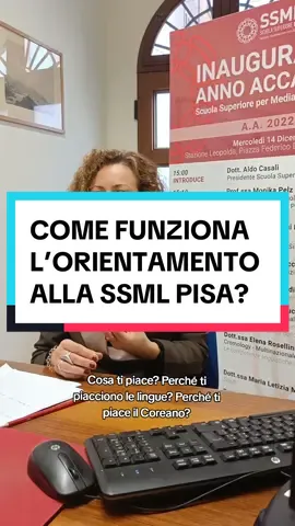 Cosa vuol dire esattamente orientare gli studenti verso la scelta universitaria? 🤔 Ce lo spiega Silvia, che fa di questo il suo pane quotidiano. ⚠️ Attenzione ⚠️Sapevi che frequentare una Scuola di Mediazione Linguistica è ben diverso da frequentare un corso di Laurea in Lingue e Letterature Straniere? Come puoi capire quale sia il percorso più adatto a te? Se hai bisogno di chiarire le tue idee e capire se la #SSMLPisa è la scelta giusta per te, non preoccuparti. Siamo qui per aiutarti con il nostro servizio ➡️ S.O.S. – Servizio Orientamento Studenti. ✅ Prenota una sessione di orientamento personalizzato per risolvere tutti i tuoi dubbi in tutta tranquillità. ✅ È rivolto a studenti delle scuole superiori, neodiplomati e universitari che desiderano esplorare nuove opportunità formative. ✅ E non preoccuparti, puoi partecipare all'incontro solo o anche con la tua famiglia! ✅ Scegli tu dove e quando incontrarci: online se sei fuori Toscana o di persona presso la nostra sede a Pisa, a due passi dalla Torre! ✅ Alla nostra pagina web trovi tutte le informazioni necessarie per prenotarti. #pisa #italy #linguestraniere #mediazionelinguistica #universita #studytok #languages #unifreshers  #lingue #lingua #orientamento 