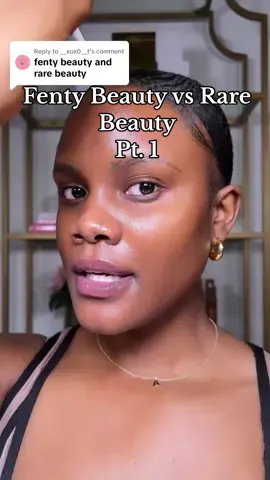 Replying to @__xox0__t Today we're comparing a full face of Fenty Beauty vs Rare Beauty, testing each side and their 8 hr wear to see which is worth the money 🤭✨ #beauty #makeup #makeupchallenge #fentybeauty #rarebeauty #fyp #makeupfyp 