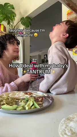Typically i ignore tantrums, but 1. I wanted him to eat more and 2. I couldnt just leave him on the counter alone haha. I offer breastmilk if were out in public and he has a tantrum (which is very rare) or when the tantrum has a REAL reason and im trying to acknowledgeand comfort  his feelings but not give into what he wants (if its a firm no). #tantrums #motherhoodunplugged #motherhood #boymom #breastfeeding #toddlerm #toddlertantrums 